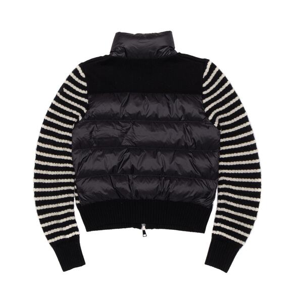 1.6k$ MONCLER Striped Cardigan Tricot Wool Down Jacket Size : XS - Picture 8 of 16